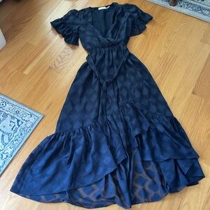 Ramy Brook Asya Dress navy blue size XXS